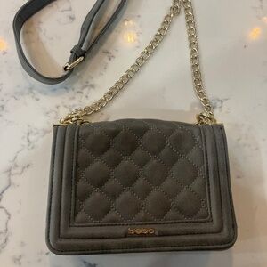 Bebe grey crossbody purse